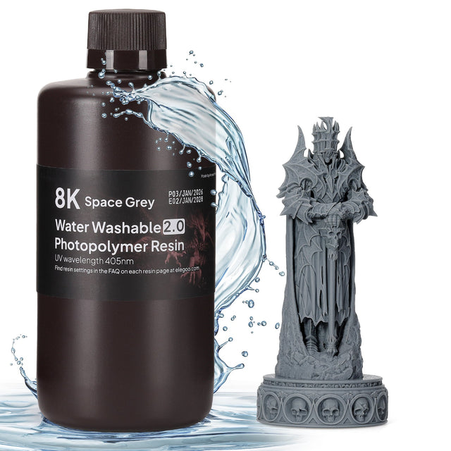 ELEGOO 8K Water-Washable Resin V2.0 packaging