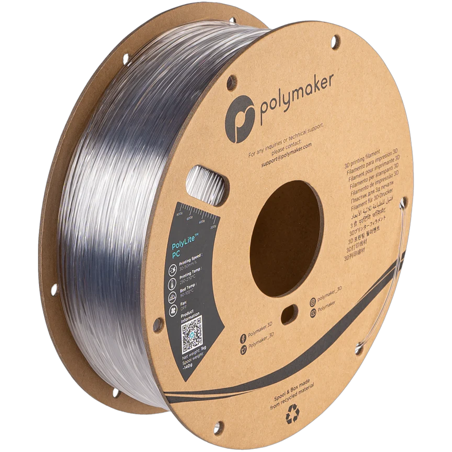 Polymaker PolyLite PC packaging