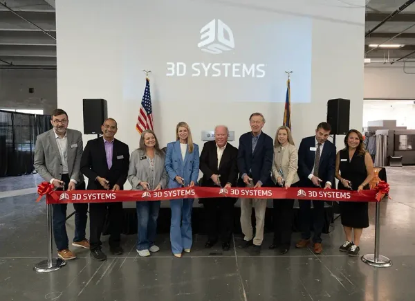 Ribbon cutting at the 3D Systems Littleton technology center.