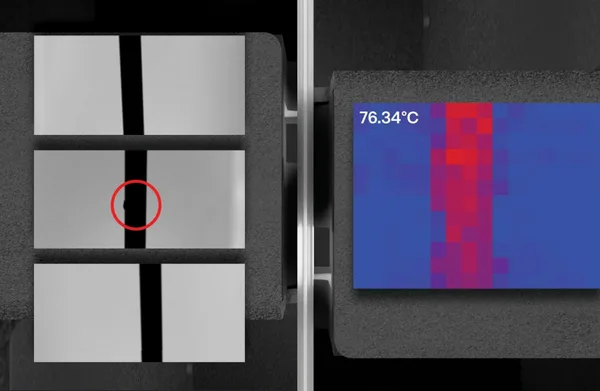 Optical measurement and thermal monitoring illustrated in 3devo’s filament-production guide.