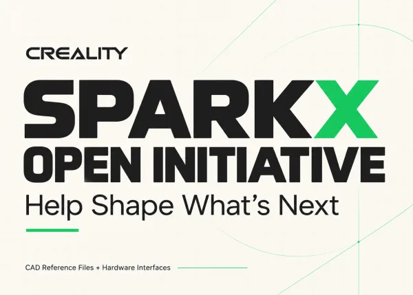 Creality’s SPARKX Open Initiative announcement artwork.