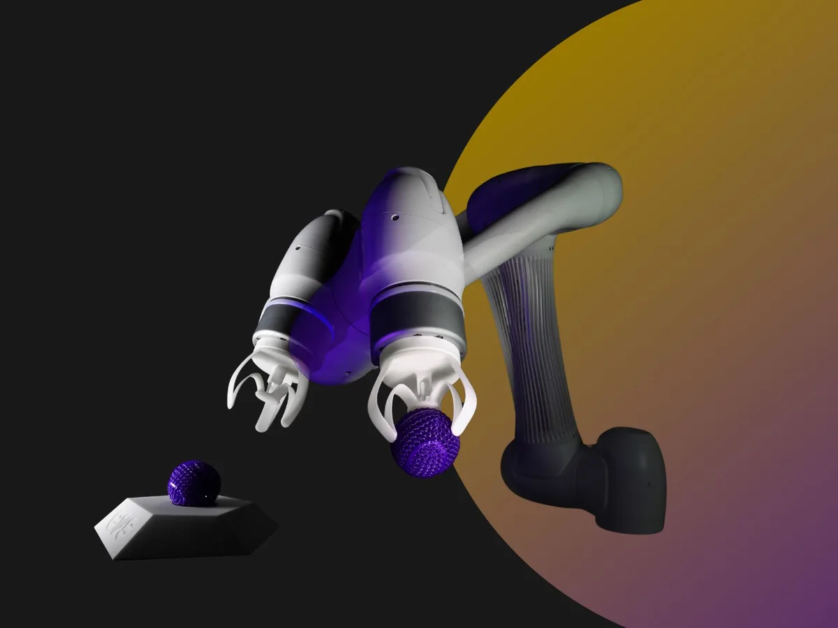 Robotic gripper illustration supplied with EOS’s Hannover Messe preview.