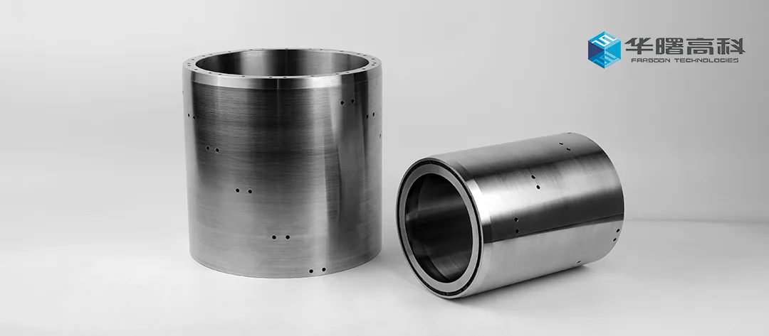 Labyrinth-type hydraulic cushioning sleeves produced with Farsoon metal printing.