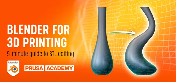 Prusa Academy’s Blender mesh-editing course illustration.