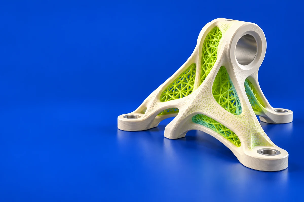 Original conceptual illustration of metal am engineering studies for Ansys Additive
