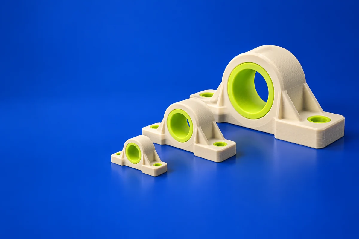 Original conceptual illustration of python cad & repeatable variants for build123d