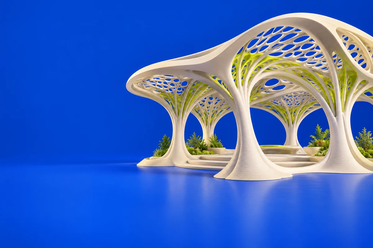 Original conceptual illustration of visual parametric geometry for Grasshopper