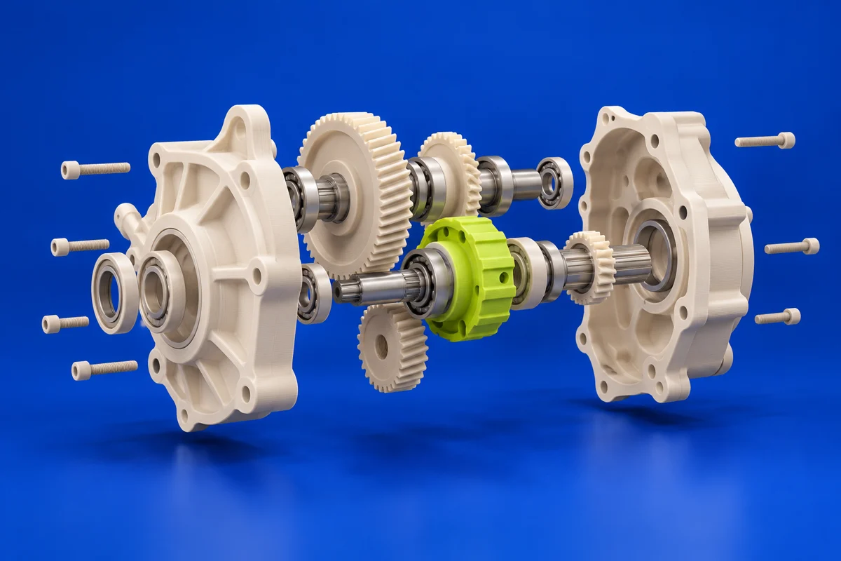 Original conceptual illustration of mechanical parts & assemblies for SOLIDWORKS